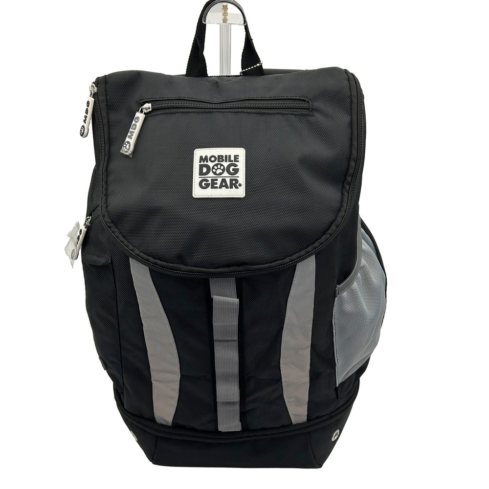 NWOT Mobile Dog Gear Drop Bottom Weekender‎ Backpack Easy Clean Pet Bag In Black